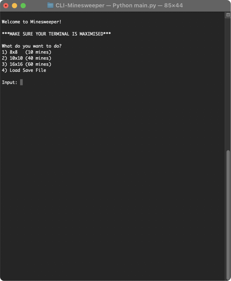 CLI Minesweeper