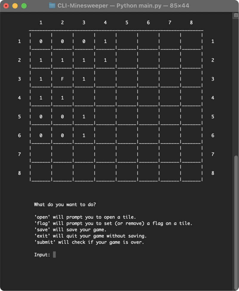 CLI Minesweeper